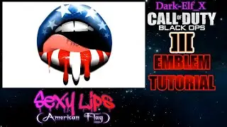 Black Ops 3 Emblem - Sexy Lips (American Flag)