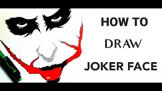 How to draw joker face step by step/pencil-sketch/Dark knight joker