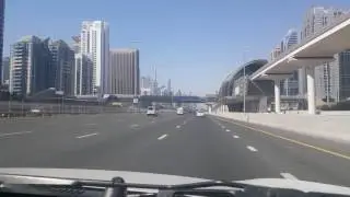 My Dubai life -  Driving through Town center toward Jebel Ali