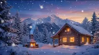 Soft Piano Music 🎹 Cozy Winter Cabin in the Mountains | Relaxing Music for Sleep & Study -  2 Hours