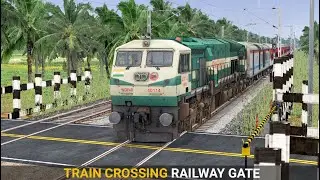 Train Crossing at Railway Gate | Train Simulator | Train Crossing | Indian Train | Rail Road Games