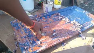 Darwaje se paint remove karke polish kaise kare //How to Polish and Remove Paint from Doors