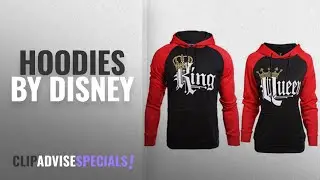 Top 10 Disney Hoodies [2018]: Stephaee Couple Hoodies King Queen Matching Couple Crown Pullover