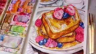 Paint with Me || Food Art, Cozy Vibe: [French Toasts] 🥪
