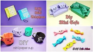 DIY - 4 Miniature Accessories - 4 Easy DIY Miniature Doll Craft - Doll House Accessories-CraftSchool