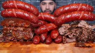 (ASMR) SAUSAGE, RIBS, AND POT ROAST MUKBANG 