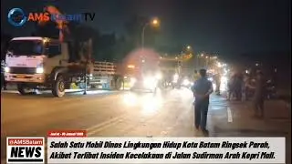Salah Satu Mobil Dinas Lingkungan Hidup Kota Batam Ringsek Parah, Akibat Terlibat Insiden Kecelakaan