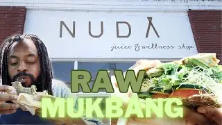 Raw/ Living Food Restaurant Review || NUDA Juice & Wellness Shop #mukbang #rawvegan