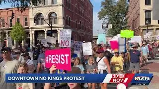 Thousands take part in second 'No Kings' protests in Louisville, southern Indiana region