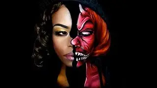 Halloween Makeup Illusion Devil Face Paint || Zuri Fx