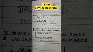 Poster Of Say No to Drugs in English for class 11,12 | Drugs Addiction Poster #posterdesign #english