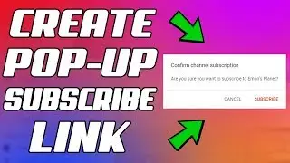 How To Make A Youtube POP-UP Subscribe Link