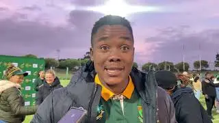 RUGBY NEWS: Springbok Womens captain Babalwa Latsha reacts to her side&rsquo;s 77-12 win over Kenya