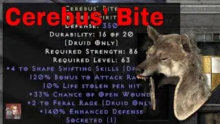 D2R Unique Items - Cerebus' Bite (Blood Spirit)