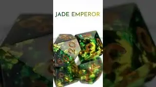 Handcrafted Resin Dice Jade Emperor | DnD and TTRPG | Odyssey Dice