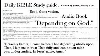 Audio Book. Depending on God. Bible study guide with words and text.