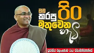 ඔබ කරපු පිං අවශ්‍ය වෙලාවට මතුවෙන ආකාරය ඔබ දන්නවද? | Ven Balangoda Radha Thero | Daham Potha