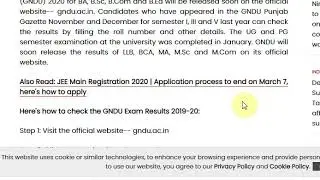 GNDU Results 2020 for BA, B.Sc, B.com and others to be released soon at gndu.ac.in, here's how ...