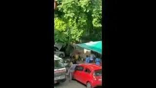 Government People Using Crane For Getting Jambolan