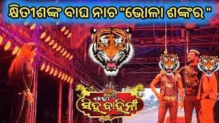 Kshitish's tiger dance // bhola shankar jatra // jatra singhabahini