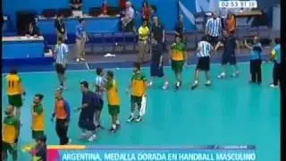 Final Juegos Panamericanos Handball Argentina   Brasil medalla dorada
