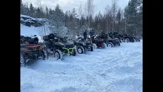 ATV Divočáci čtyřkolky, výjezd 17.1.2021 velký mráz -10st.C, závěje krásné počasí