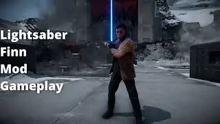 Star Wars Battlefront II - Lightsaber Finn Mod Gameplay (Force Awakens)