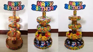 DIY 4 LAYER CANDY STAND USING CARDBOARD