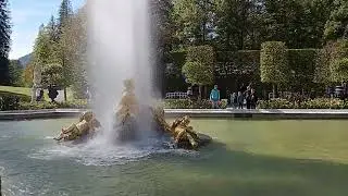 The magic of Linderhof castle - luxury, art and royal dream near Bavarian mountains 