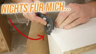 Kantenumleimer anbringen und abschneiden | Dekorplatten sind nichts f&uuml;r mich...