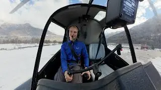 First Solo flight in a Helicopter - Robinson R22