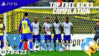 FIFA 23 - Top Free Kicks Compilation | - CR7, MESSI, Mbappé, Neymar, Benzema | PS5™ [4K60]