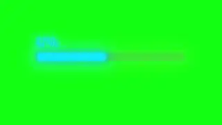 Glowing 100% Loading Progress Bar Green Screen | Animated Percentage Bar for Video Editing