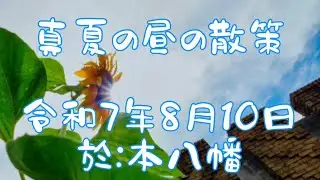 2025年8月10日  真夏のお昼の散策