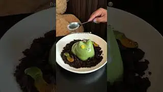 Jiggly tosuni pudding lucu ceremonial matcha 🍵🍮 #matcha #pudding #sidoarjo #cafe