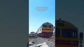 Crude-oil freight train by Hitachi locomotive, Thailand 2o26. #railway #freighttrain #รถไฟไทย #train