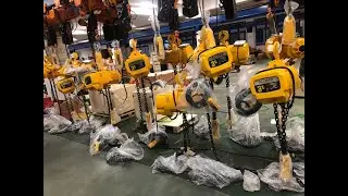 ALLMAN Electric Chain Hoists are in busy production .