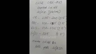 CSIR SO/ASO Expected cut off 2024