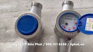 Đồng hồ nước inox DN32 phi 42 Flowtech Malaysia dạng cơ