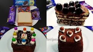 3 Easy Oreo & Dairy milk bread cake recipes |Chocolate Birthday Bread Cakes in 15 Minutes |Oreo Cake