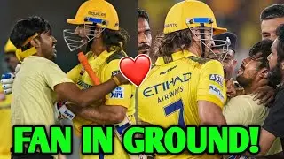 FAN MOMENT! Ms Dhoni Fan Enters In Ground And Hugs Dhoni❤| Ms Dhoni Fan In GT VS CSK Match