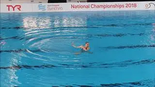 Greta Hampson Synchronised SwimmingTechnical Solo - British Nationals 2018