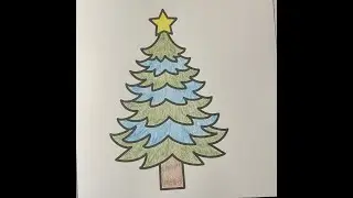 ASMR ~ watch me color a simple tree