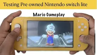 Testing a pre owned Mario odyssey game on my pre owned Nintendo switch lite console || #games #mario