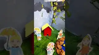 Seasons School Project | Seasons Project Ideas - Rainy season #shorts #youtubeshorts