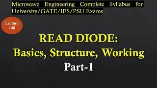 READ Diode: Basics, Structure, Working Part 1 | Microwave Engineering | R K Classes | Lec 48 |