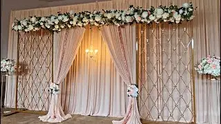 DIY - Stage Setup with candle wall diy - Wedding Decor