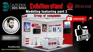 3ds max exhibition stall design basic Part 2 #shorts