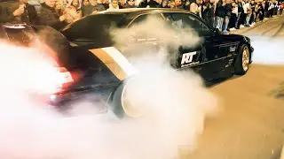 BMW E36 325i - Crazy BURNOUT & 2 Step Anti Lag SOUNDS