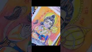Draw Hanuma Jai shree Ram#drawing #art #YT_shorr